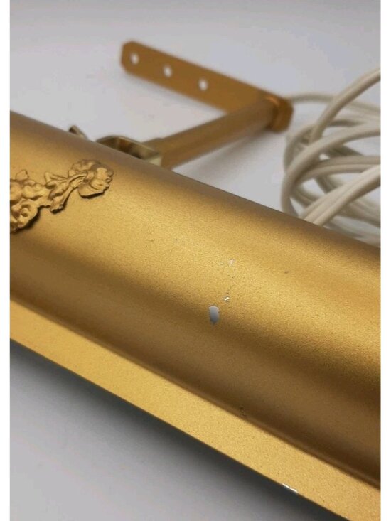 Vintage Mid Century Modern 15 in Picture Painting Wall Mounted Art Light Lamp - Picture 5 of 9